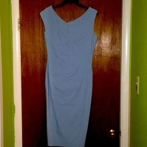 Light Sky Blue Pin-up Wiggle Dress Sz XL (10)